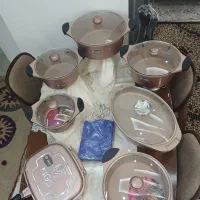 سرویس قابلمه ۲۵ پارچه گرانیت برند MGS طرح کره ای|ظروف پخت‌وپز|مشهد, رضاشهر|دیوار