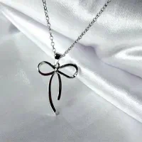 گردنبند پاپیون ترند استیل رنگ ثابت