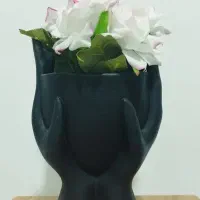 گلدان یا مجسمه دکوری طرح نیم چهره|مجسمه، تندیس، ماکت|رشت, حمیدیان|دیوار