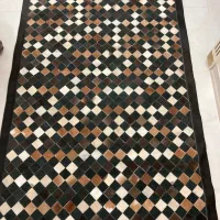 فرش چرم تیکه دوزی آنتیک برند مدنو دولایه نو نو|فرش|تهران, قلمستان|دیوار