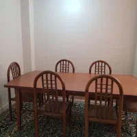 میز ناهارخوری و ۶ عدد صندلی چوبی