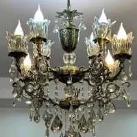 لوستر برنزی ۱۲ شعله