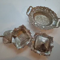 قندان و شکلات خوری طرح نقره