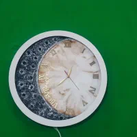 تابلوی ساعت و ماه رزینی|ساعت دیواری و تزئینی|گنبد کاووس, |دیوار