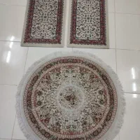فرش گرد و ۲ عدد پادری فرشینه