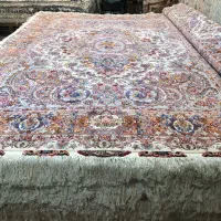 (فرش فرزین)جفت۹متری خطیبی دومتن،رج۴۰ ، تمام ابریشم|فرش|تبریز, |دیوار