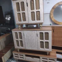 کنسول با اینه گرد مدل خطیی لوزی پایین