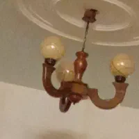 لوستر چوبی سه شاخه