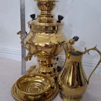 سماور استیل طلایی