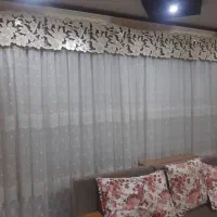 پرده پذیرایی به همراه کتیبه کاملا چوبی وسالم
