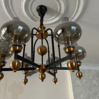 پنج عدد لوستر ست مشکی طلایی
