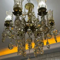 ۲ عدد لوستر ۱۲ شاخه و ۶ شاخه تمام برنج