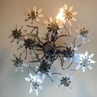 فروش لوستر کریستالی طرح گل|لوستر و چراغ آویز|رشت, دیلمان|دیوار