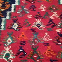 گلیم دستبافت قدیمی هرسین|کلکسیون اشیاء عتیقه|کرمانشاه, |دیوار