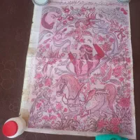 نقشی فرش شکارگا قدیمی