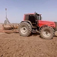 تسطیح لیزری اراضی کشاورزی با اسکریپر