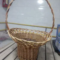 سبد حصیری بزرگ مخصوص خونچه بهمراه باکس چوبی