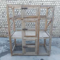 قفس مرغ و کبوتر چوبی