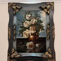 تابلو فرش ماشینی طرح گل