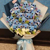 دسته گل و باکس عروسکی