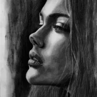 طراحی چهره به سبک سیاه قلم