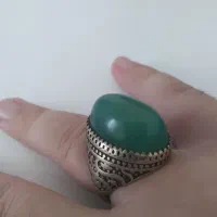 انگشتر نقره عقیق سبز