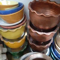 انواع گلدانهای دیوار کوب وباکس وگلدان سفالی|گل و گیاه طبیعی|مینودشت, |دیوار