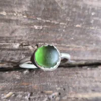 انگشتر نقره دست ساز  قاجاری عتیقه با سنگ طبیعی