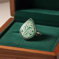 انگشتر عقیق سبز یا زهرا (س)