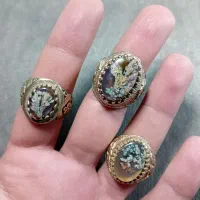 سه عدد انگشتر عقیق شجر(توضیحات دارد)