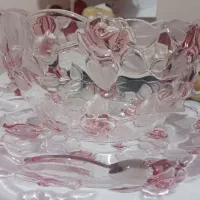 شیرینی خوری میوه خوری آجیل ظرف کریستال دوتکه آلمان|ظروف سرو و پذیرایی|کرج, شهرک ولیعصر|دیوار