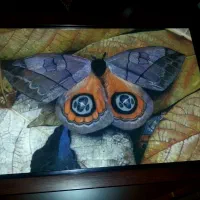 تابلو نقاشی پاستل برگهای پاییزی