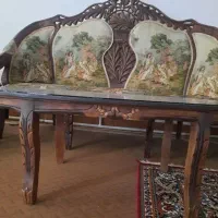 فروش مبل ۹ نفره چوب گردو در حد نو