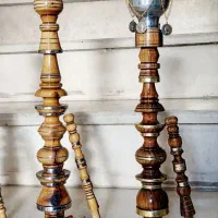 خراطی چوب سرخدار وساخت قلیون بروجردی