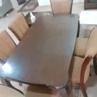 میز غذاخوری شش نفره چوب اصل