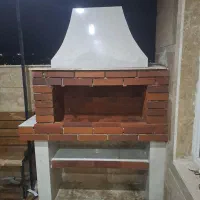 آجرنما شومینه باربیکیو آتشگاه آبنما الاچیق