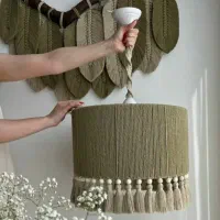 بافنده لوستر مکرومه و رافیا|لوستر و چراغ آویز|چهاردانگه (تهران), |دیوار