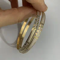 دو عدد النگوی فنری طلا سایز یک