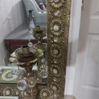 آینه و شمعدان برنجی|بوفه، ویترین، کنسول|کهریزک, |دیوار
