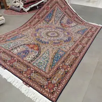 فرش دستباف گنبدی اعلای  گل ابریشم تبریز( جفت )