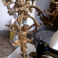 دوعدد شمعدان برنجی|کلکسیون اشیاء عتیقه|قائمشهر, |دیوار