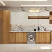 ساخت کابینت  ام دی اف|کتابخانه، شلف، قفسه‌های دیواری|گرگان, |دیوار