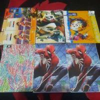 یسری لوازم تحریر دفتر و مدادرنگی ۱۲رنگ و خط کش