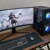 کیس گیمینگ و مانیتورRTX3070 i7 12700k Z690p SSD 2T