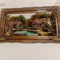 تابلو فرش با قاب چوبی