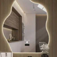 آیینه دفرمه نور دار انواع طرح ها|آینه|کرج, گلشهر|دیوار