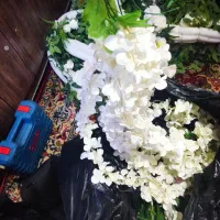 گل مصنوعی سر گل شکوفه و شاخه اب|گل مصنوعی|کوه چنار, |دیوار