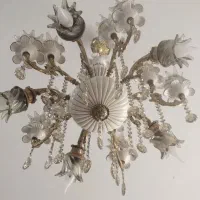 لوستر شکیل برنزو سرامیک|لوستر و چراغ آویز|زنجان, |دیوار