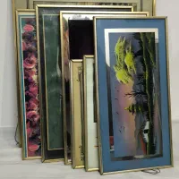 تابلو و قاب و لوستر و پایه قابلمه و آینه سرویس