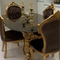 مبل استیل با نهار خوری هشت نفره سالم